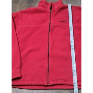Vintage Timberland Mens XL Red Polartec Full Zip Fleece Jacket Mock Neck Outdoor